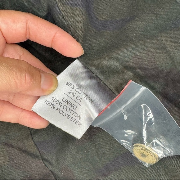 Home Store Mandarin & Mint Women's Gray utility military influence Jacket Medium - Picture 16 of 16